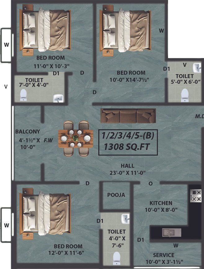 Floor Plan A — Perfect Paramesh