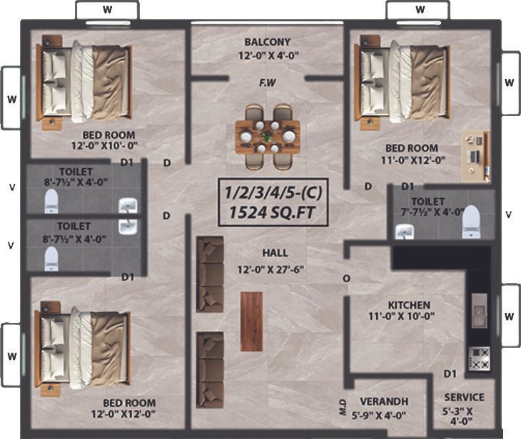 Floor Plan C — Perfect Paramesh