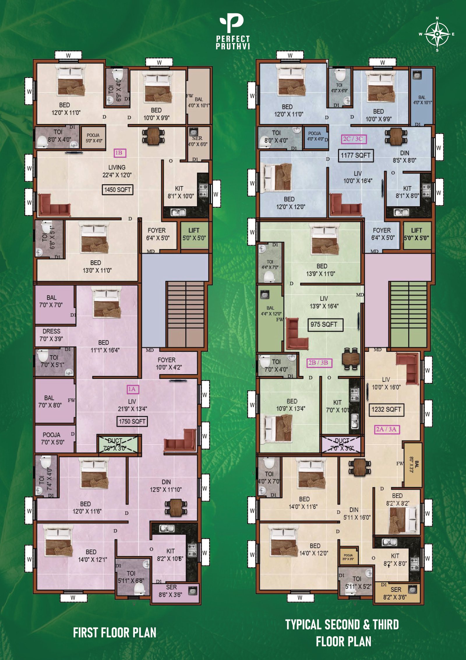 Perfect Pruthvi floor plans